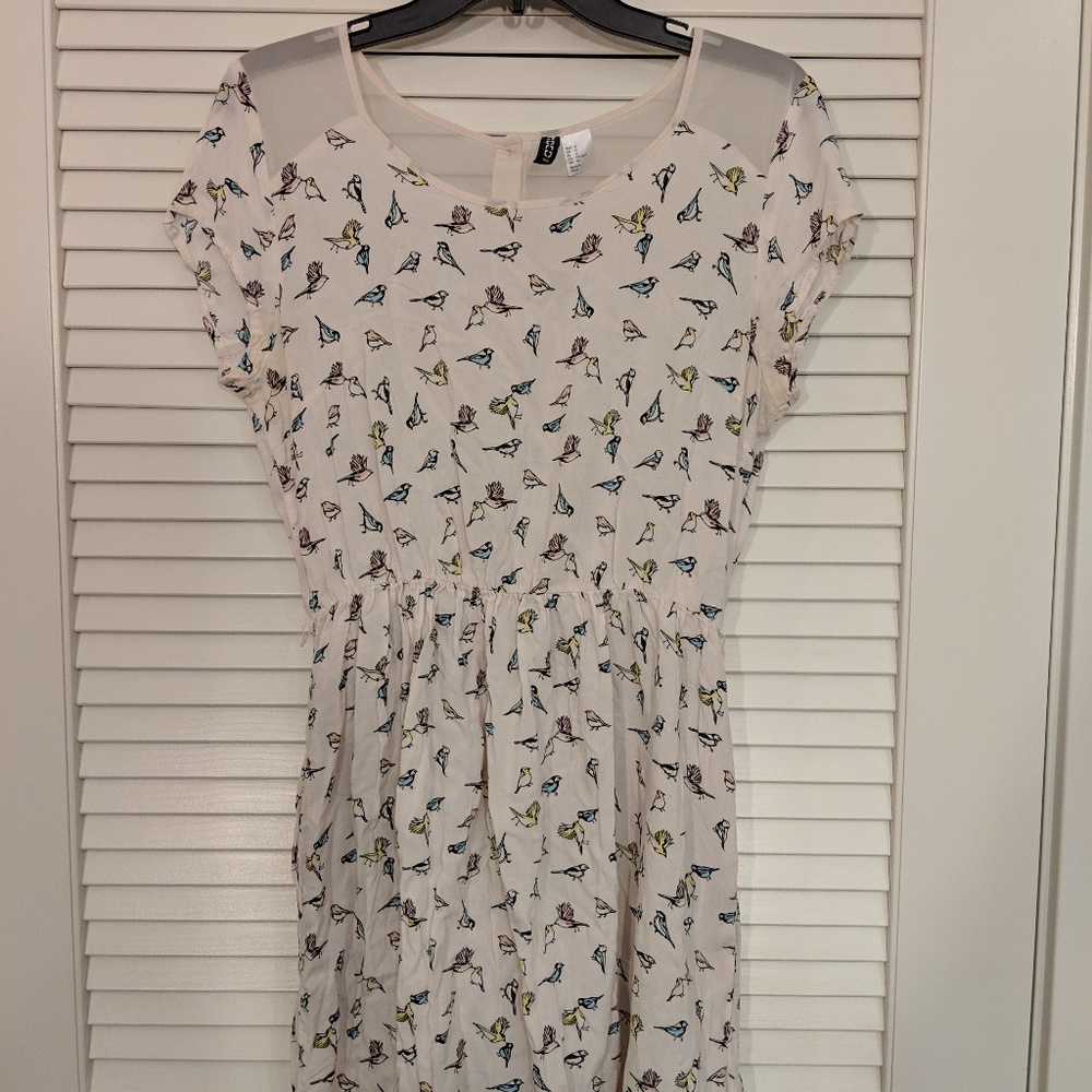 Bird print dress